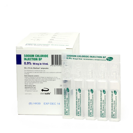 Sodium Chloride Saline 0.9% Injection Pfizer - 10ml - Box-50 – Medical ...