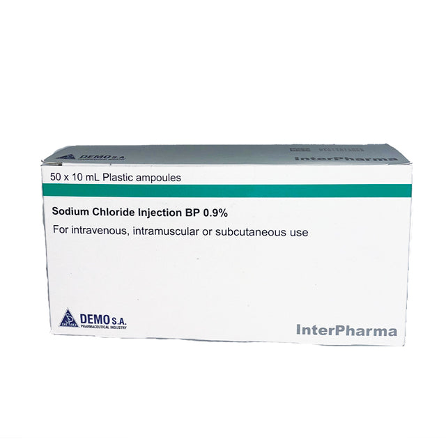 Sodium Chloride Saline 0.9% Injection 10ml Box of 50